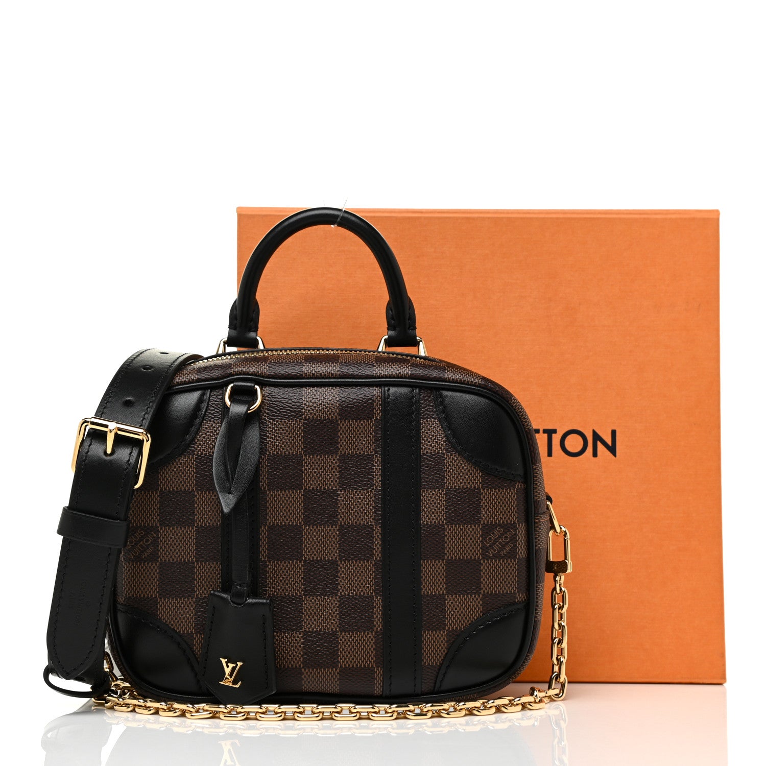 Louis Vuitton メッシュキャリーバッグ Louis Vuitton Damier Ebene Valisette Souple BB Black 1001113