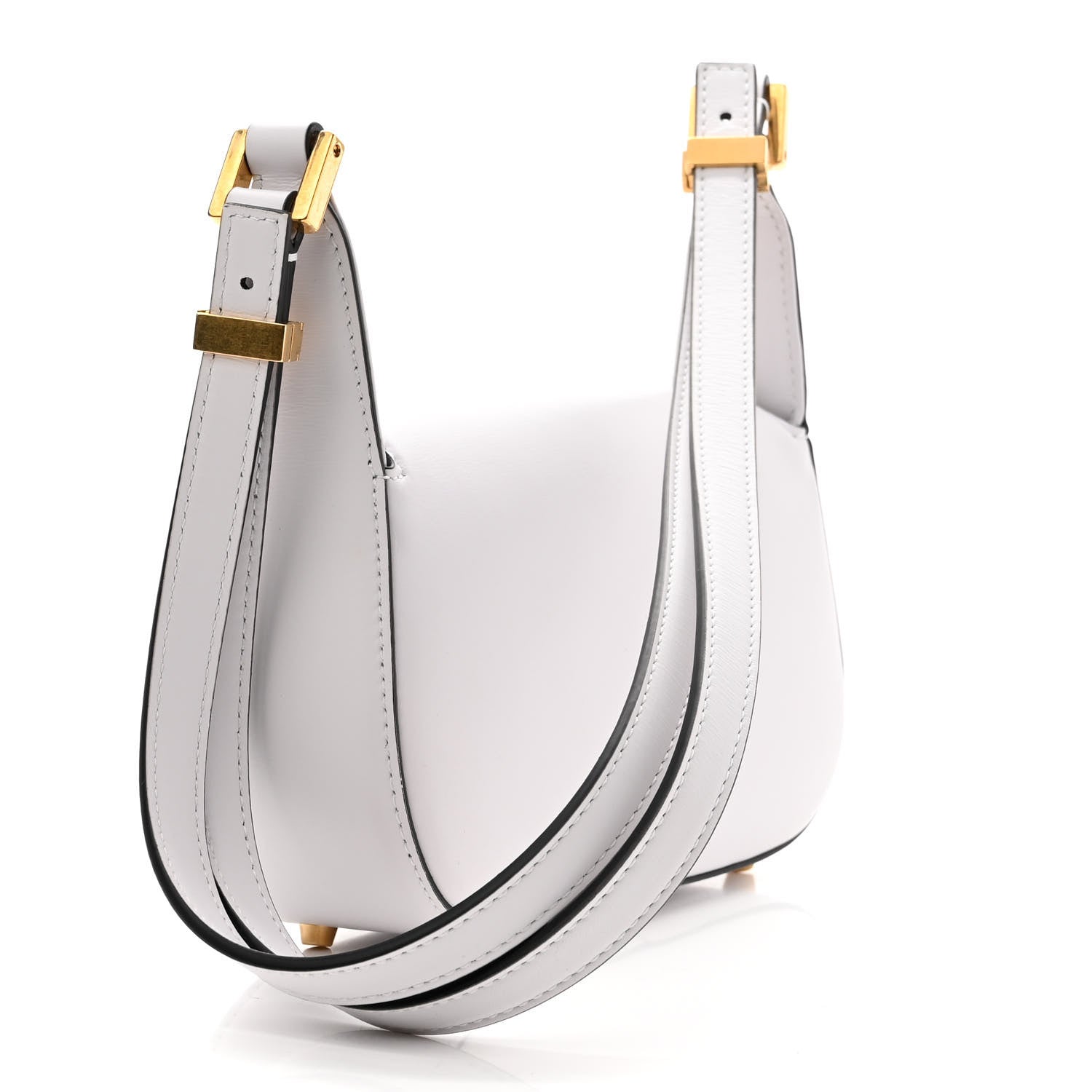 Valentino Garavani Calfskin Small Vlogo Chain Shoulder Bag Optic White 3 of 9
