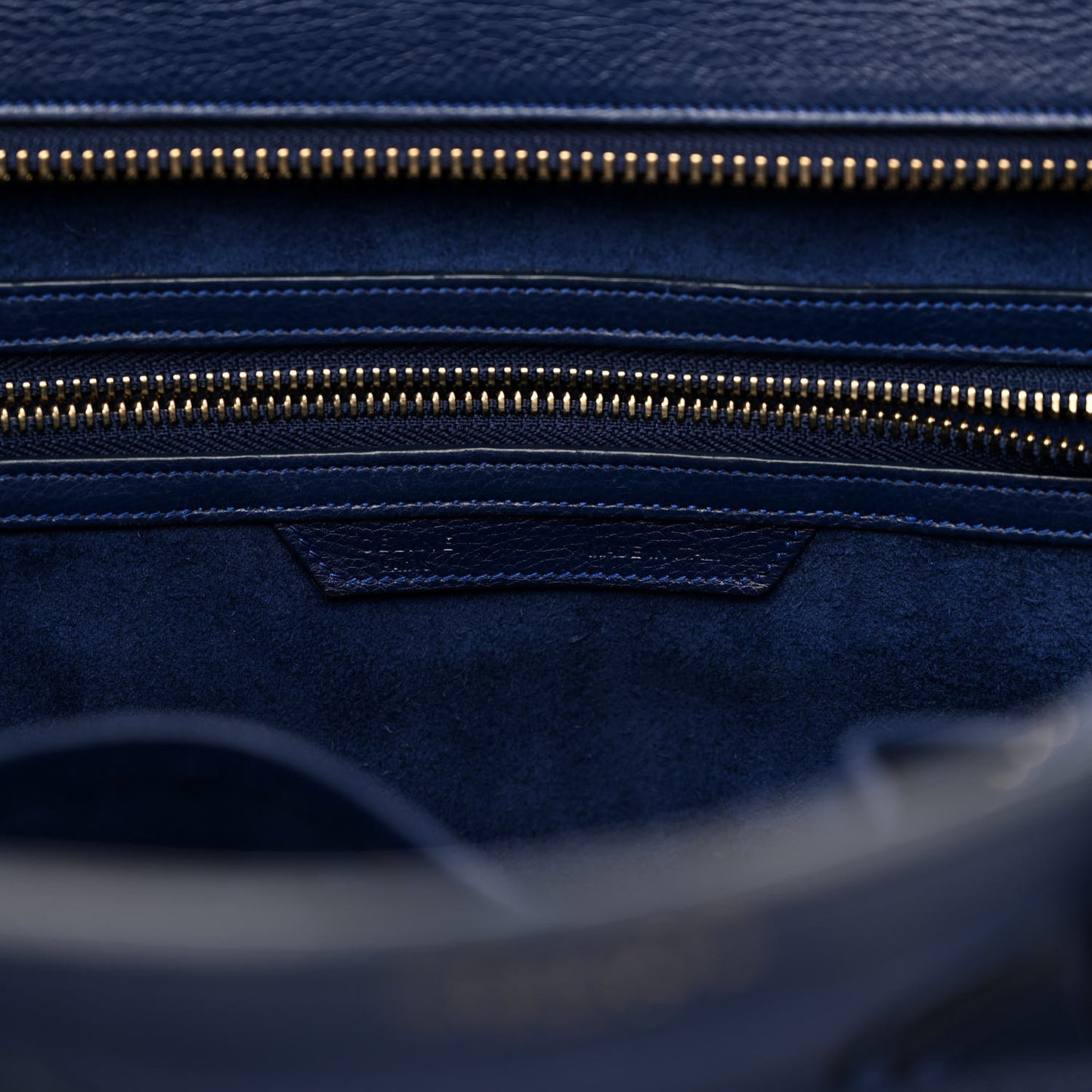 Drummed Calfskin Mini Luggage Ink