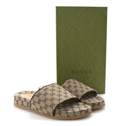 Gucci Canvas GG Monogram Mens Slide Sandals 12 Beige 10 of 10