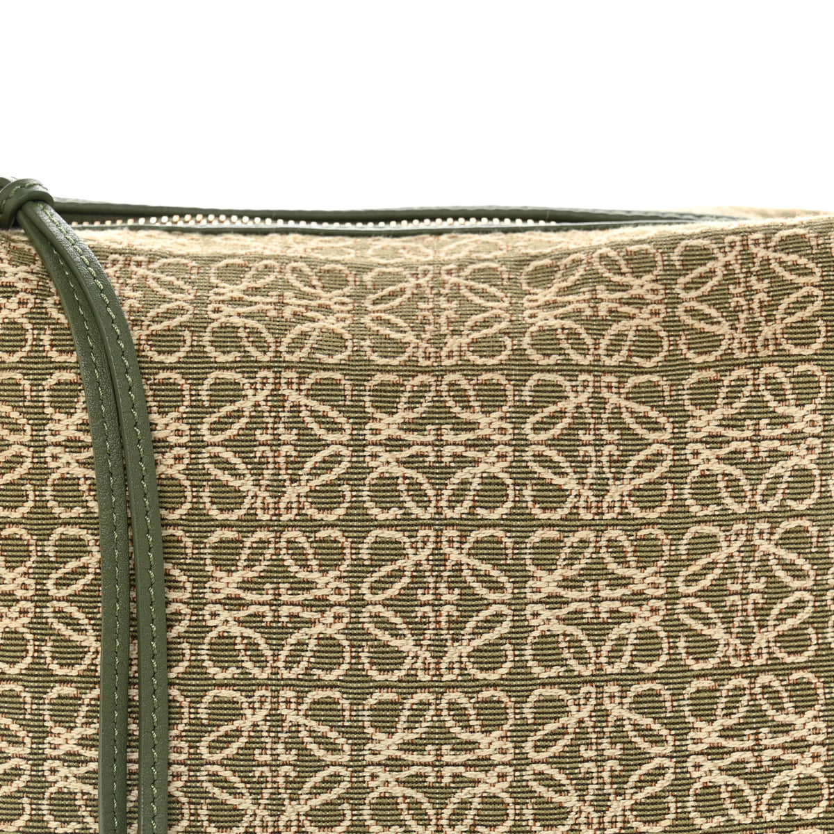 Jacquard Anagram Calfskin Small Cubi Bag Avocado Green