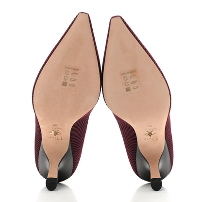 Christian Dior Technical Canvas Ribbon Embroidered J'Adior 65mm Pumps 37 Rouge Black 5 of 8