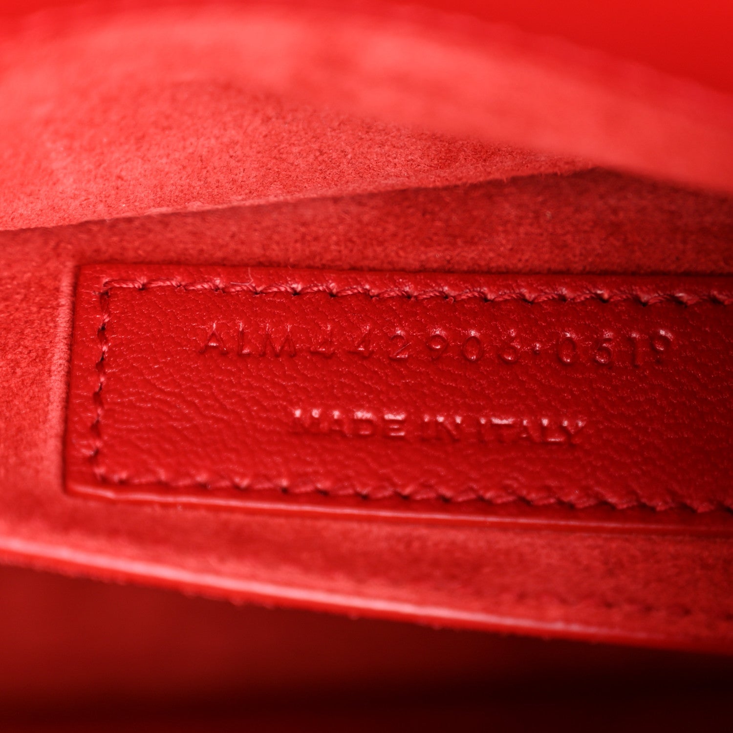 Saint Laurent Calfskin Medium Monogram Sunset Rouge Eros 7 of 11