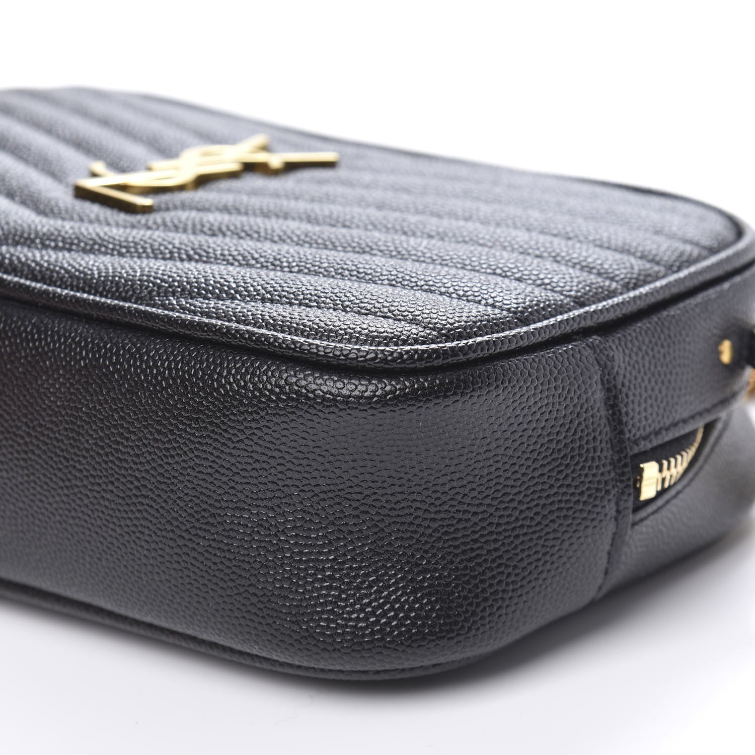 Saint Laurent Grain De Poudre Matelasse Monogram Mini Lou Camera Bag Black 9 of 9