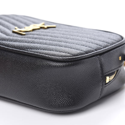 Saint Laurent Grain De Poudre Matelasse Monogram Mini Lou Camera Bag Black 9 of 9