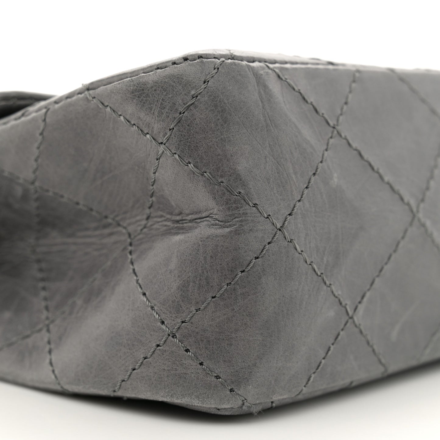 Aged Calfskin Quilted 50th Anniversary 2.55 Reissue 227 Flap Grey