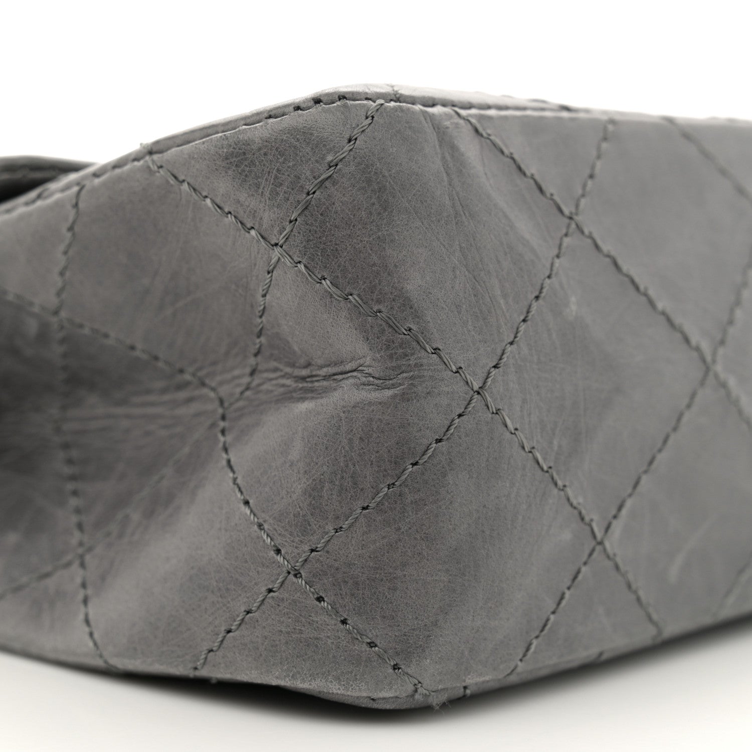 Chanel Aged Calfskin Quilted 50th Anniversary 2.55 Reissue 227 Flap Grey 9 of 17