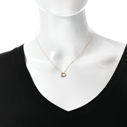 Tiffany 18K Rose Gold 11mm Elsa Peretti Open Heart Pendant Necklace 2 of 7