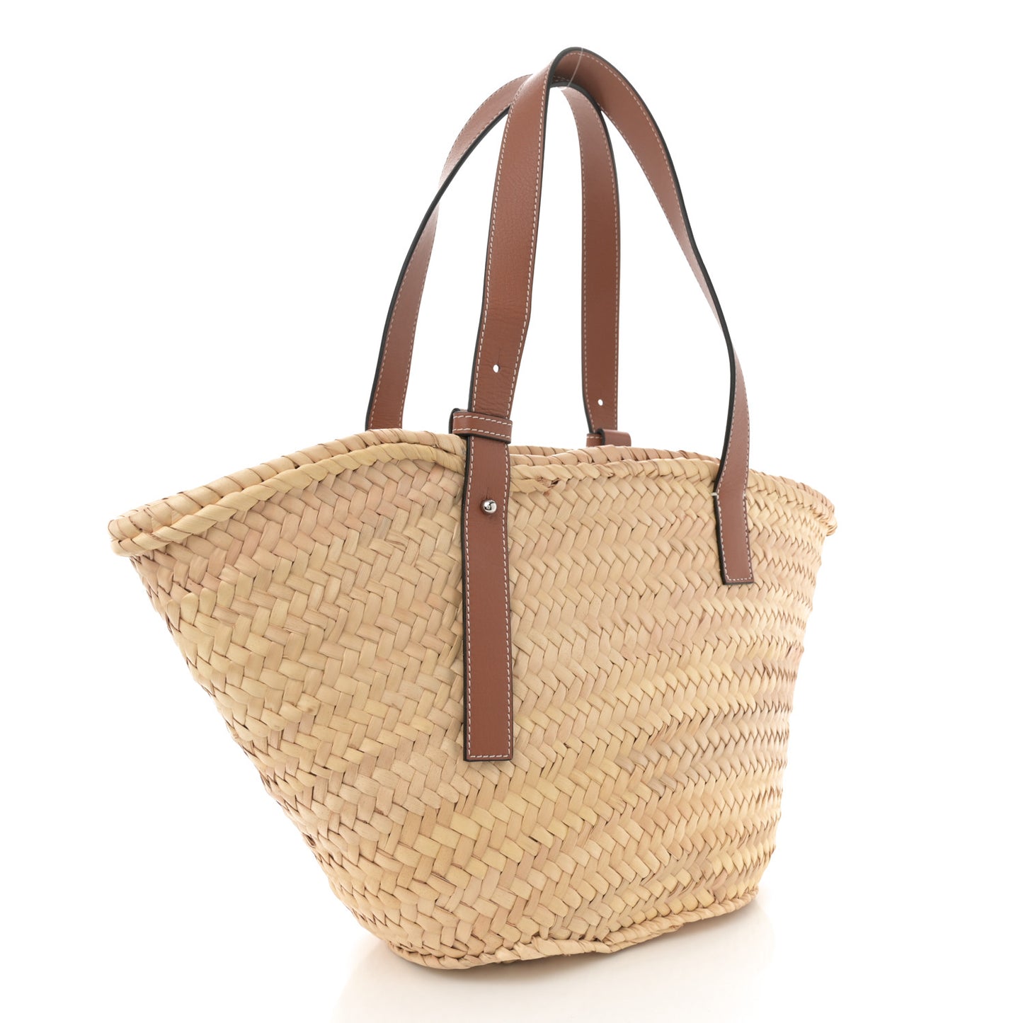 Raffia Medium Basket Tote Bag Natural Tan