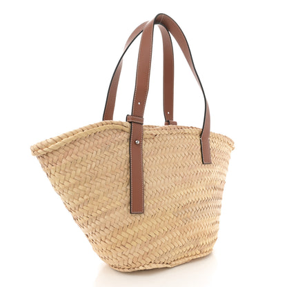 Loewe Raffia Medium Basket Tote Bag Natural Tan 3 of 11