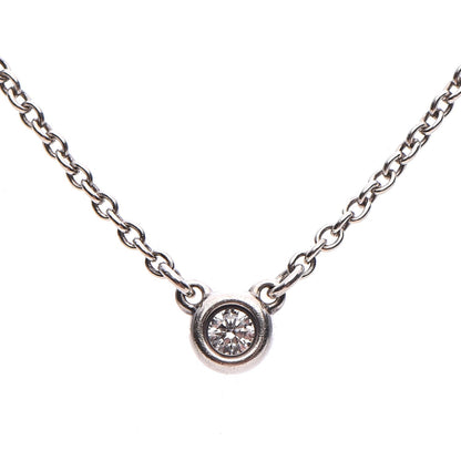 Tiffany Sterling Silver Diamond .05ct Elsa Peretti Diamonds by the Yard Pendant Necklace 3 of 9