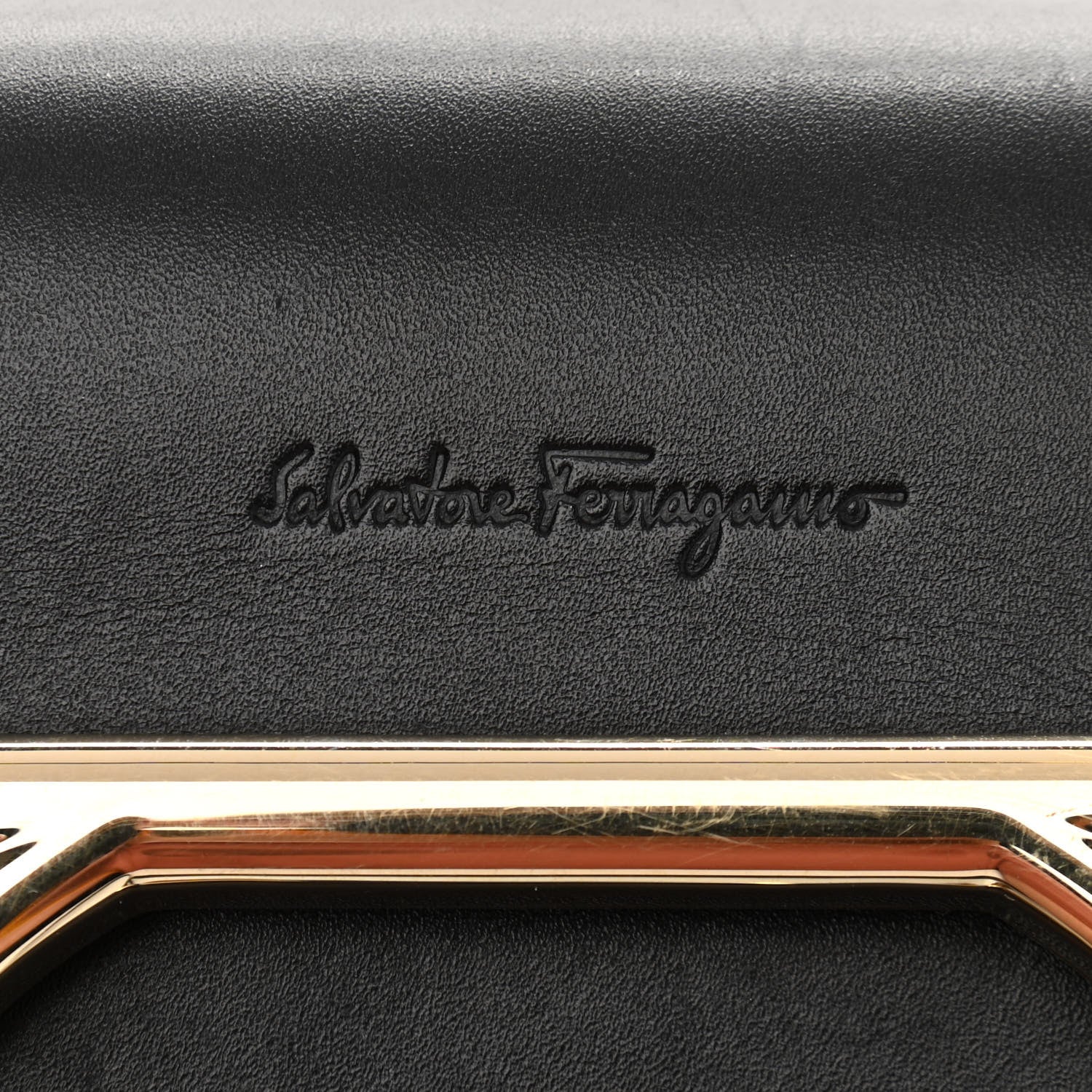 Salvatore Ferragamo Calfskin Small Vela Flap Bag Black 6 of 12