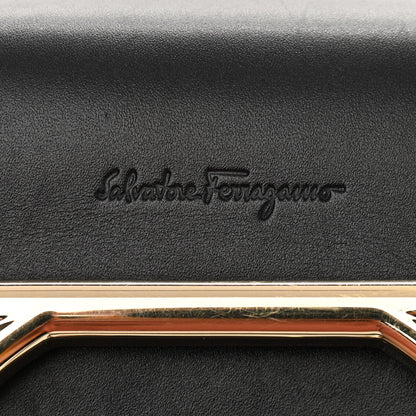 Salvatore Ferragamo Calfskin Small Vela Flap Bag Black 6 of 12