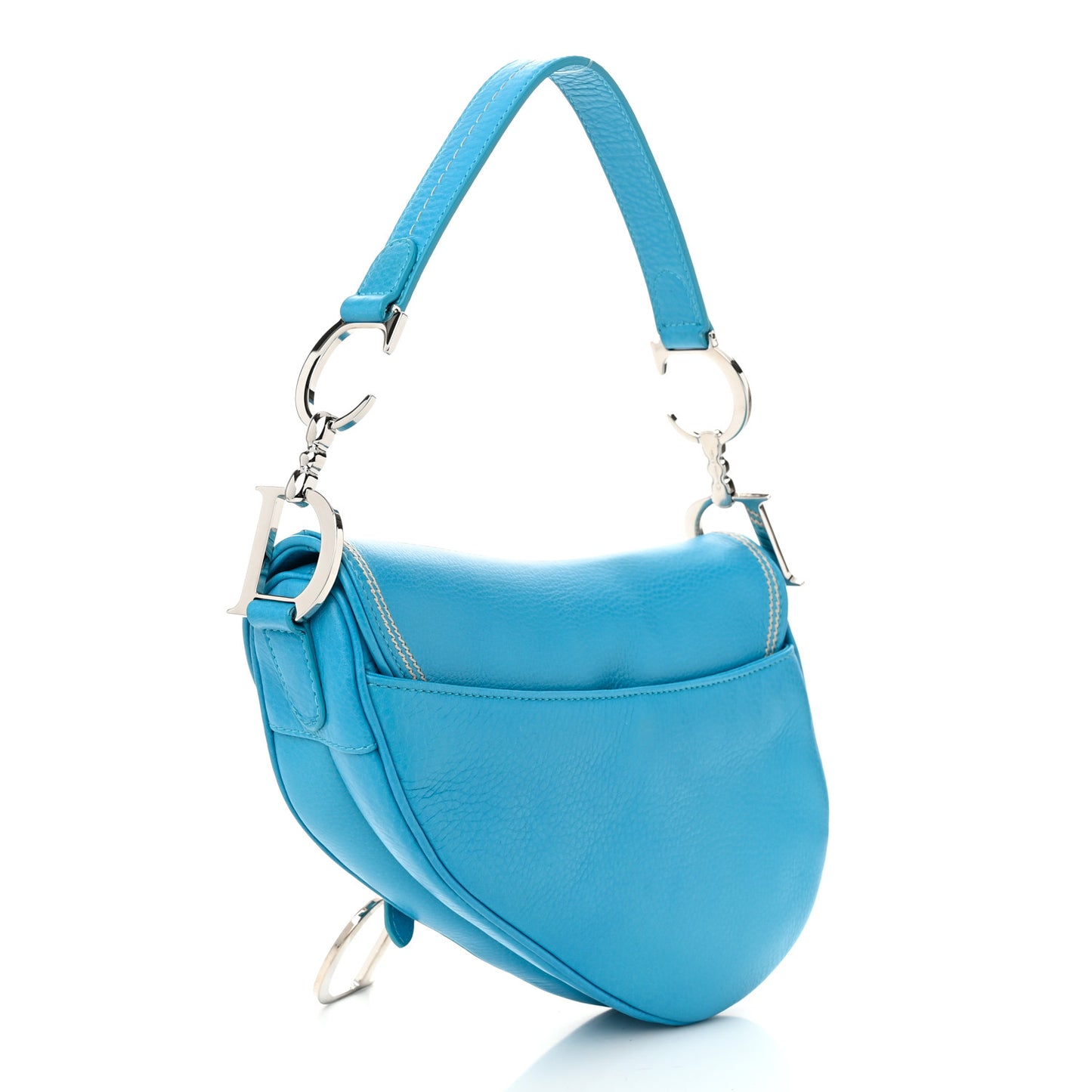 Calfskin Saddle Bag Turquoise