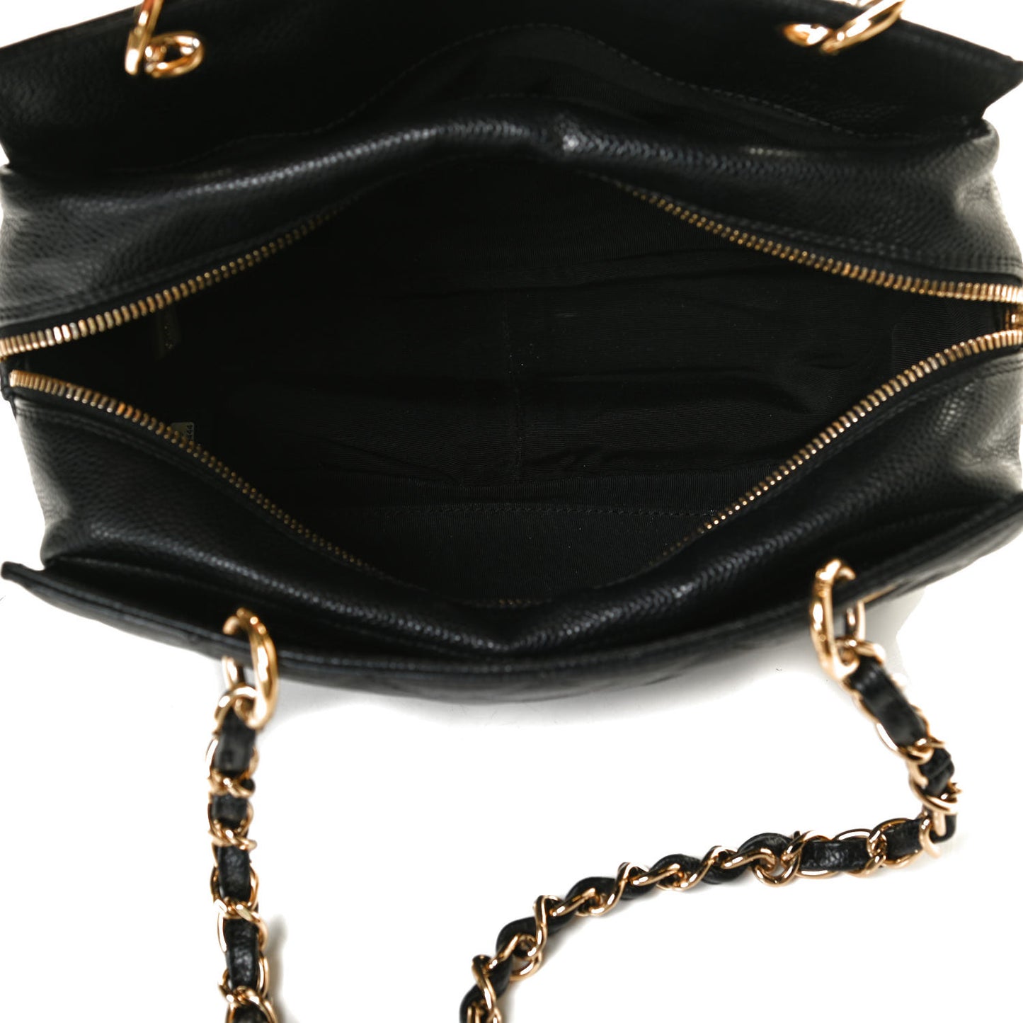 Caviar Quilted Petit Timeless Tote PTT Black