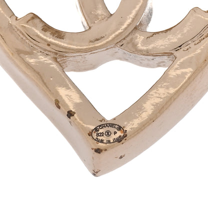 Chanel Metal CC Heart Coco In Love Earrings Gold 4 of 5