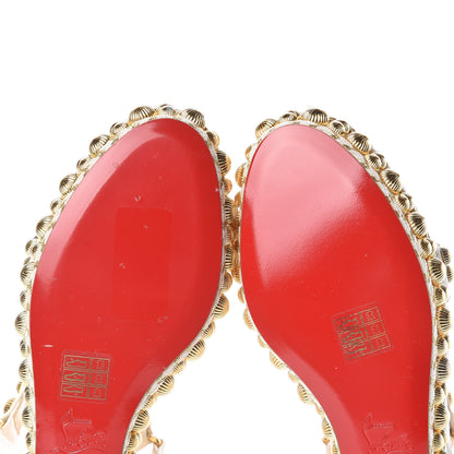 Christian Louboutin Shiny Nappa Rondaclou 60 Platform Sandals 39 Latte 8 of 9