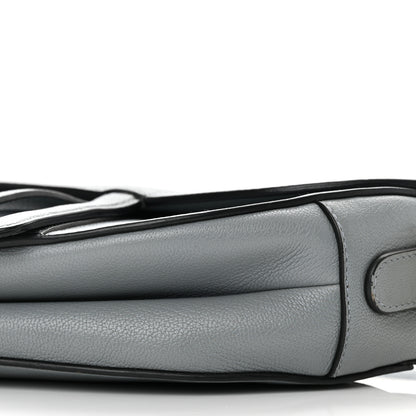 Christian Dior Grained Calfskin Saddle Bag Grey Stone 10 of 12