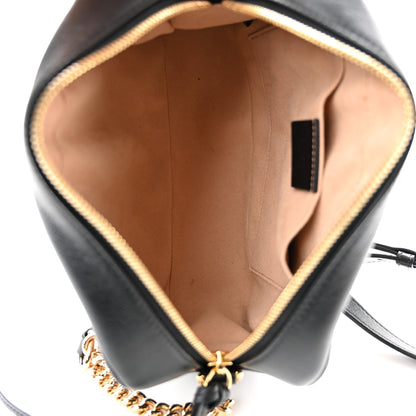 Gucci Monogram Matelasse Diagonal Small GG Marmont Chain Shoulder Bag Beige Black 5 of 11