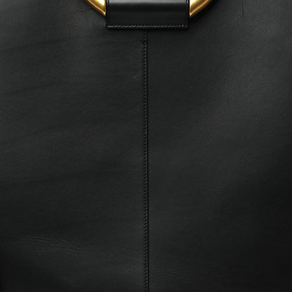 Saint Laurent Smooth Calfskin Maxi Trapezoid Shopping Tote Black 8 of 11
