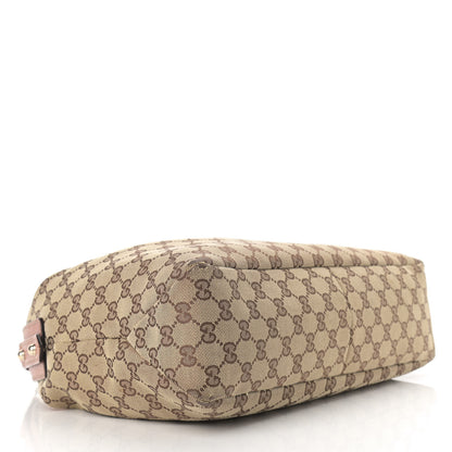 Gucci Monogram Medium Horsebit Chain Hobo Light Brown 3 of 14