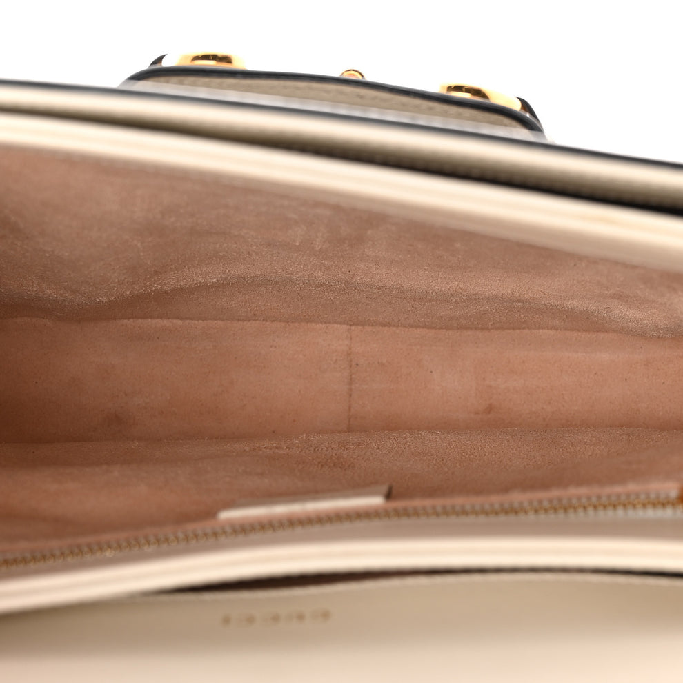 Gucci GG Supreme Monogram Horsebit 1955 Shoulder Bag Beige Mystic White ...