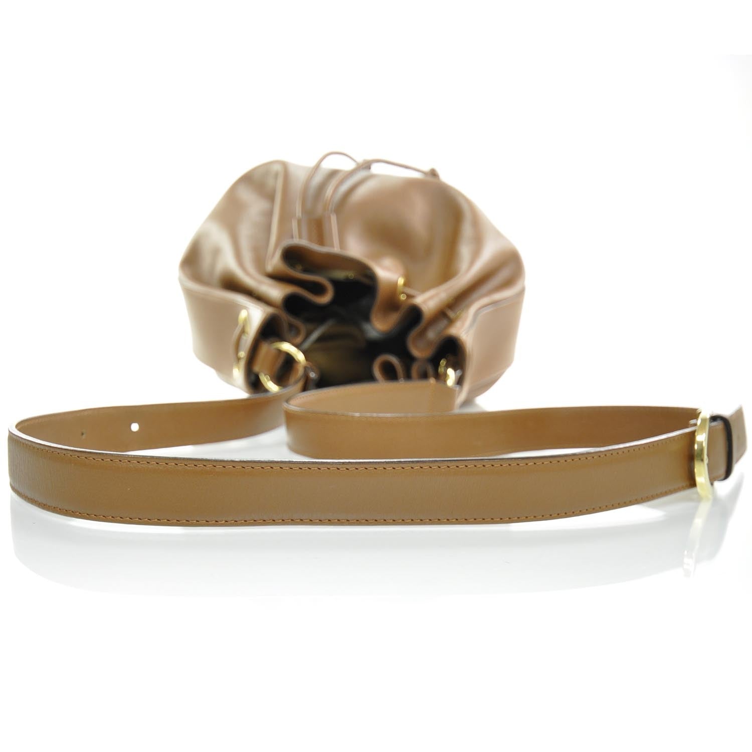 Chloe Leather Aurore Bucket Bag Beige 6 of 12