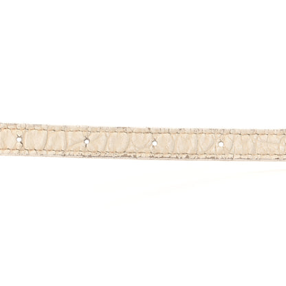 Balenciaga Calfskin Crocodile Embossed Small Hourglass Top Handle Bag White 20 of 28