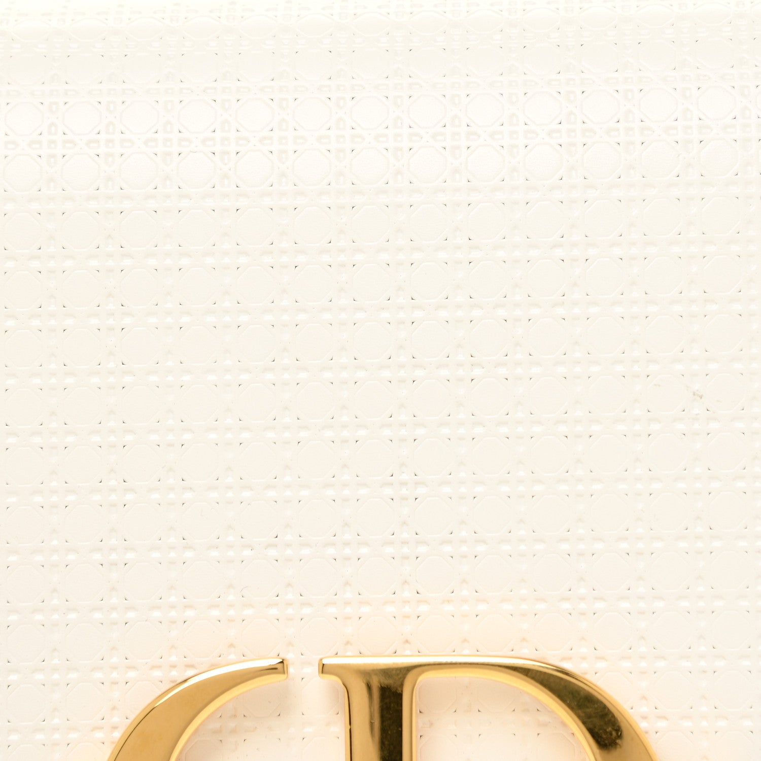 Christian Dior Patent Micro-Cannage 30 Montaigne Chain Flap Bag White 7 of 11