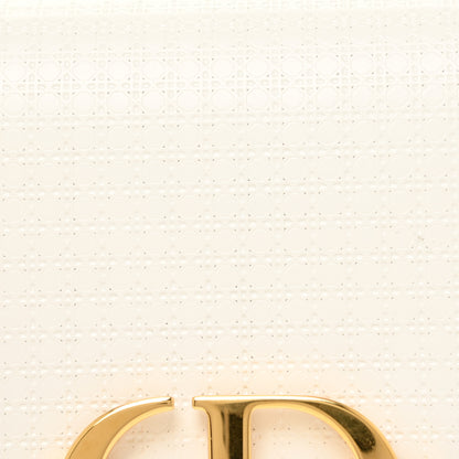 Christian Dior Patent Micro-Cannage 30 Montaigne Chain Flap Bag White 7 of 11
