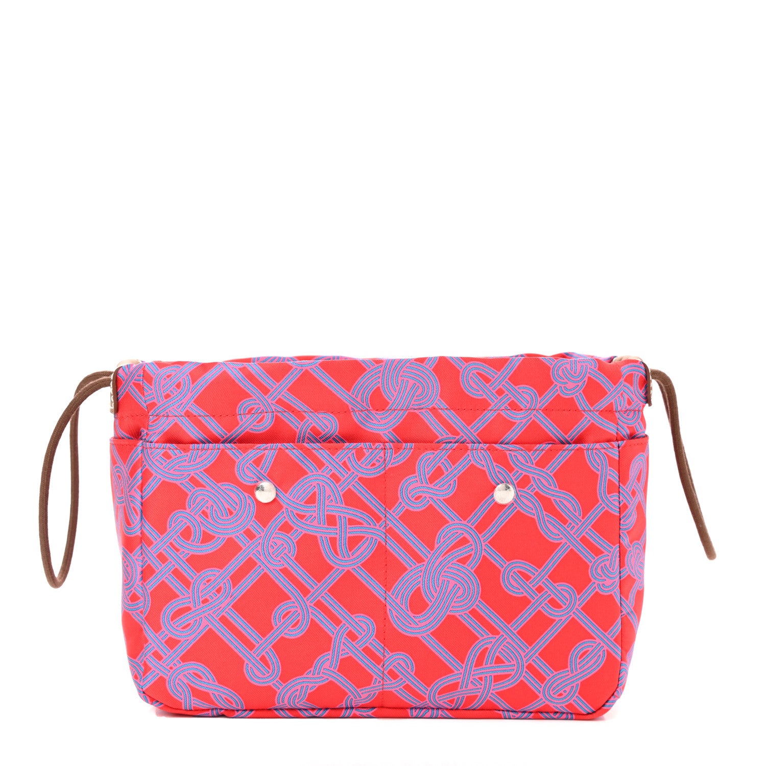 Hermes Silk Barenia Noeud Marin Fourbi 20 PM Pouch Rouge de Coeur Fauve 1 of 9