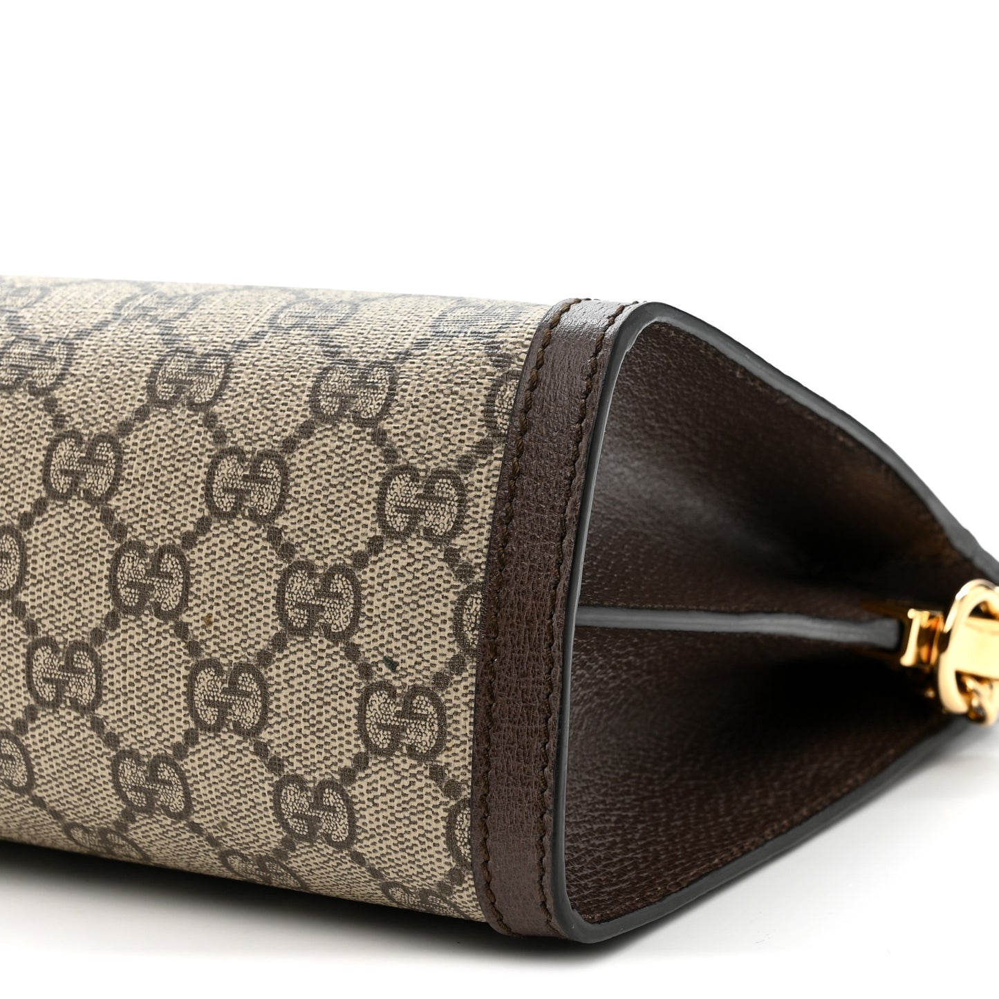 GG Supreme Monogram Web Medium Ophidia Chain Shoulder Bag Brown