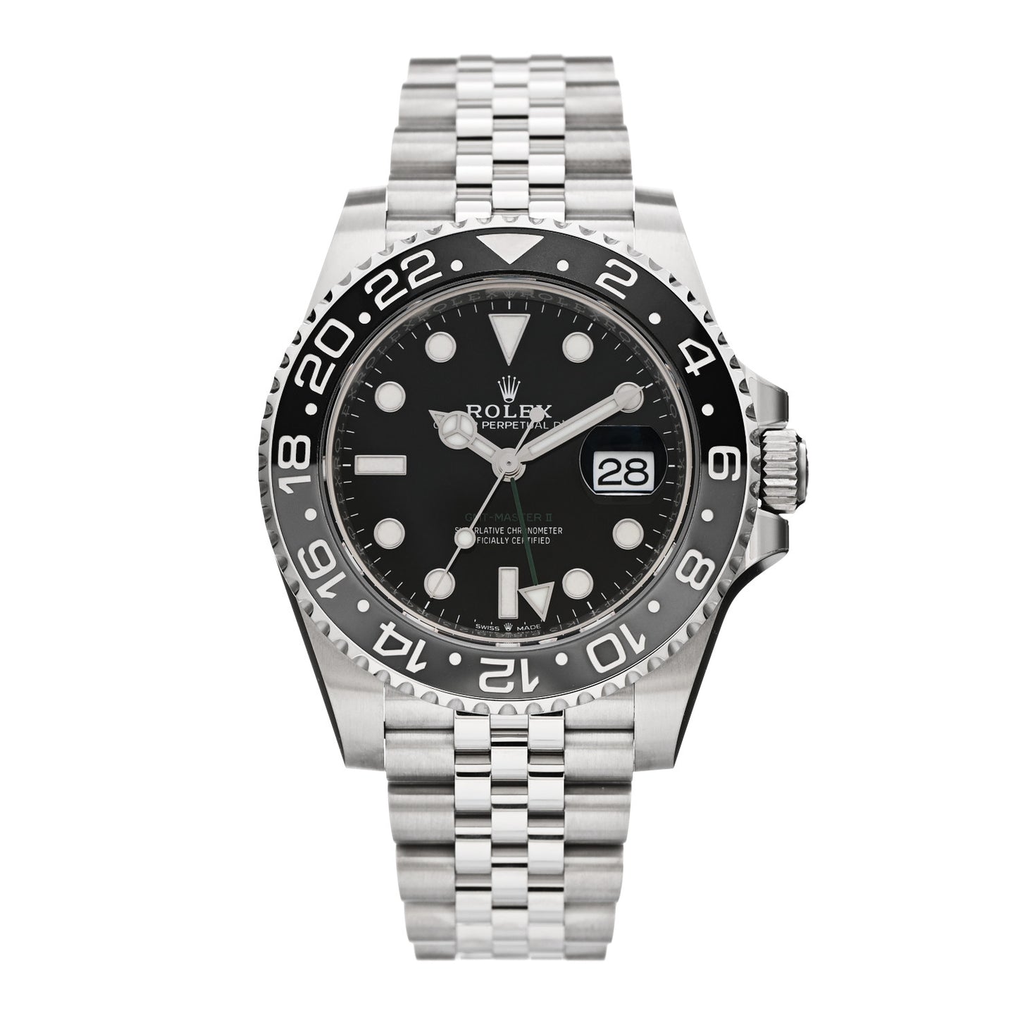 Stainless Steel 40mm Oyster Perpetual Date GMT Master II Bruce Wayne Watch Black 126710GRNR