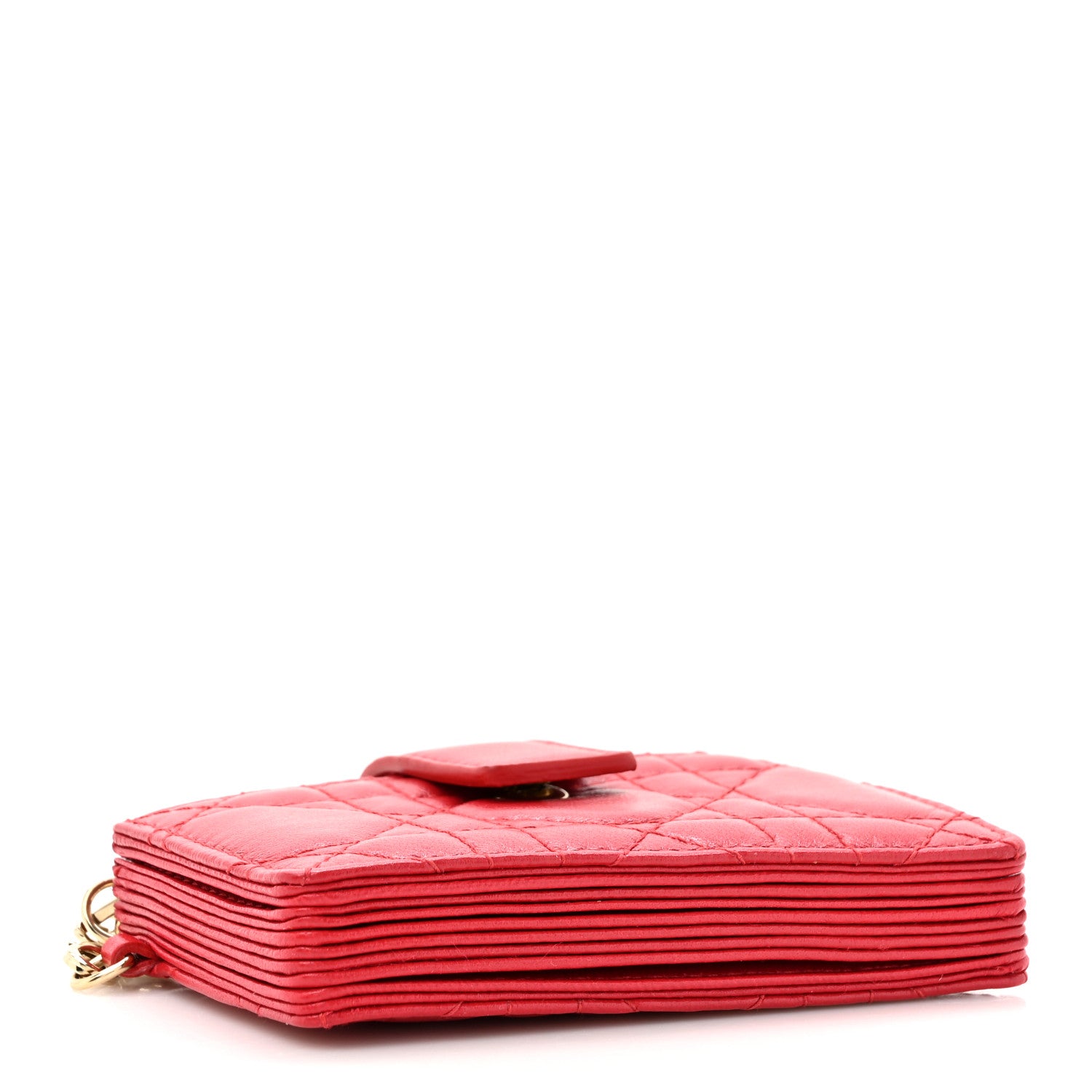 Christian Dior Lambskin Cannage Lady Dior 5-Gusset Card Holder Red 4 of 8