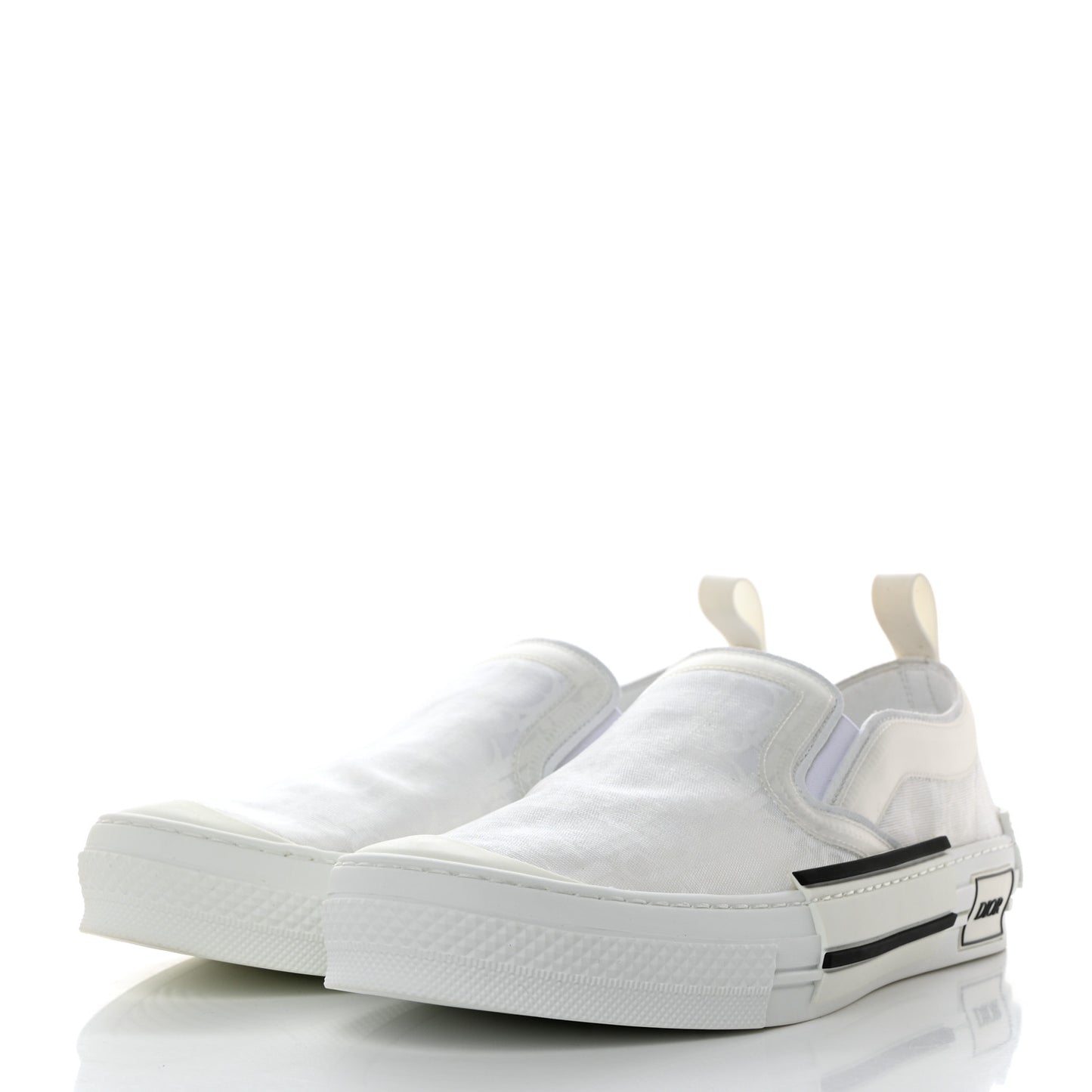 Technical Canvas Oblique Mens B23 Slip On Sneakers 42 White