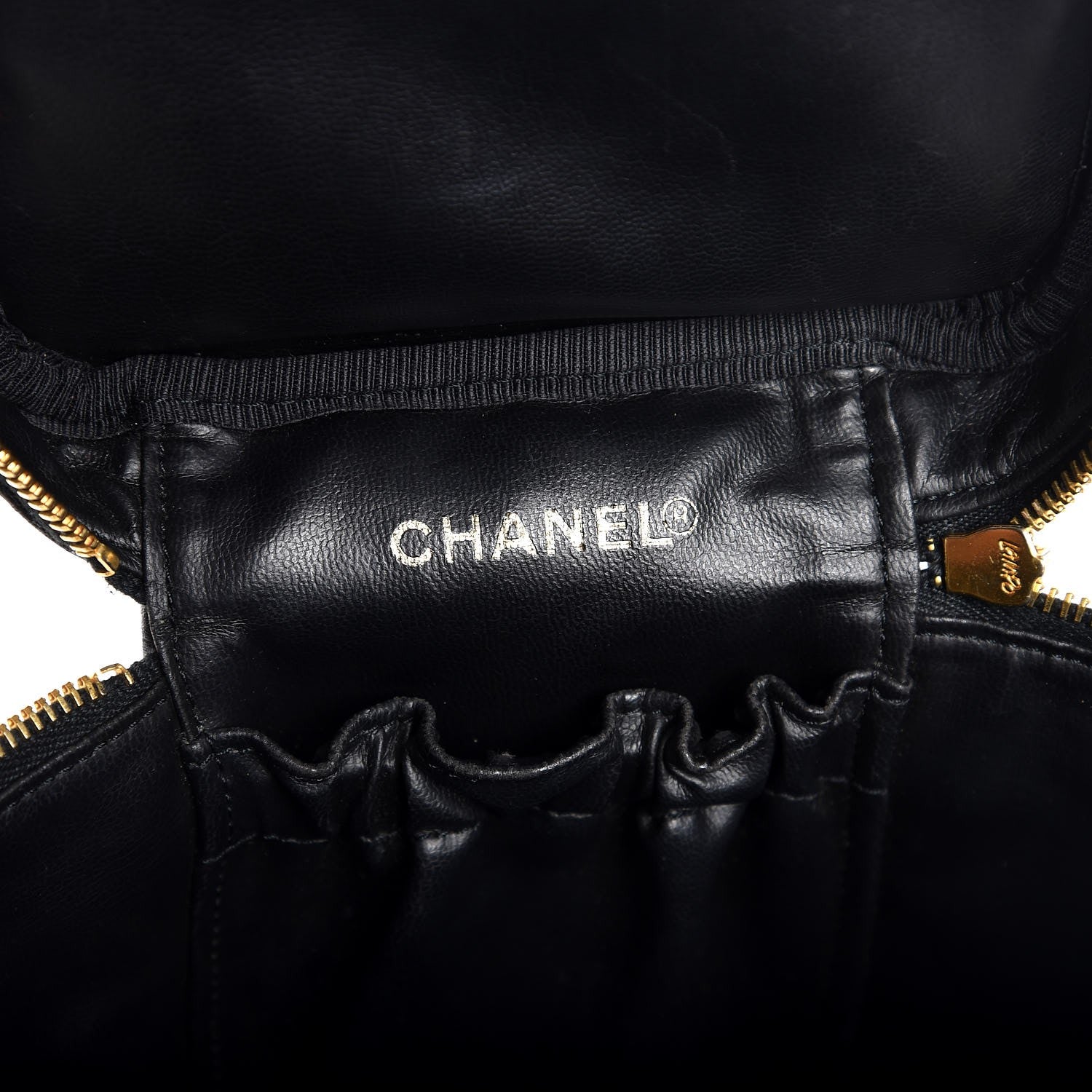 Chanel Caviar Cosmetic Vanity Bag Black 6 of 8