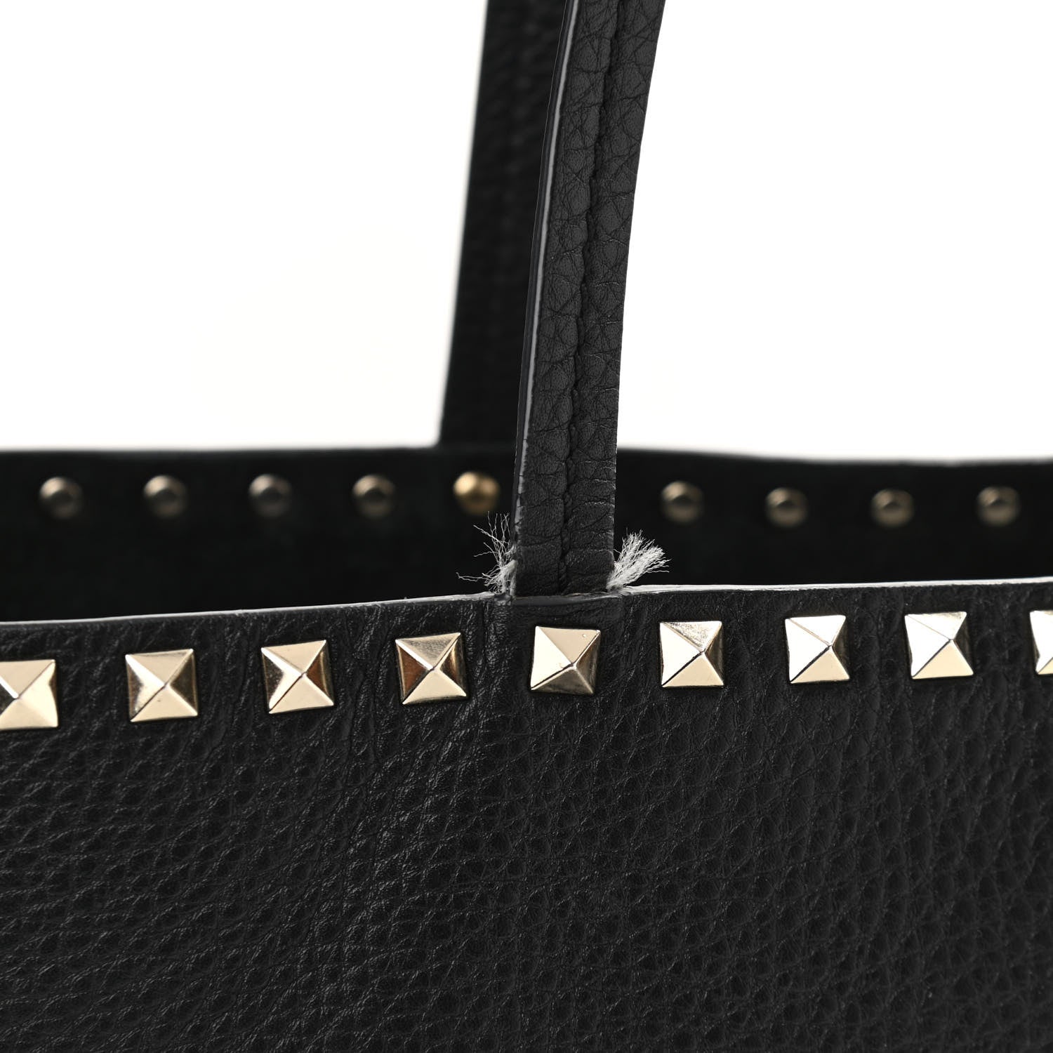 Valentino Garavani Grained Calfskin Rockstud Shoulder Tote Black 12 of 12