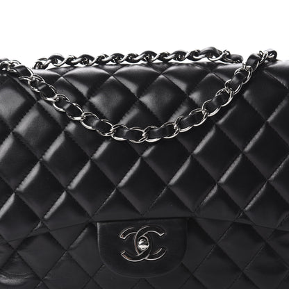 Chanel Lambskin Quilted Jumbo Single Flap Black 10 of 10