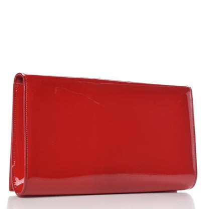 Saint Laurent Patent Monogram Large Belle De Jour Clutch Red 3 of 9