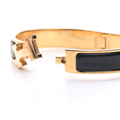 Hermes Enamel Narrow Clic Clac H Bracelet GM Black 5 of 8