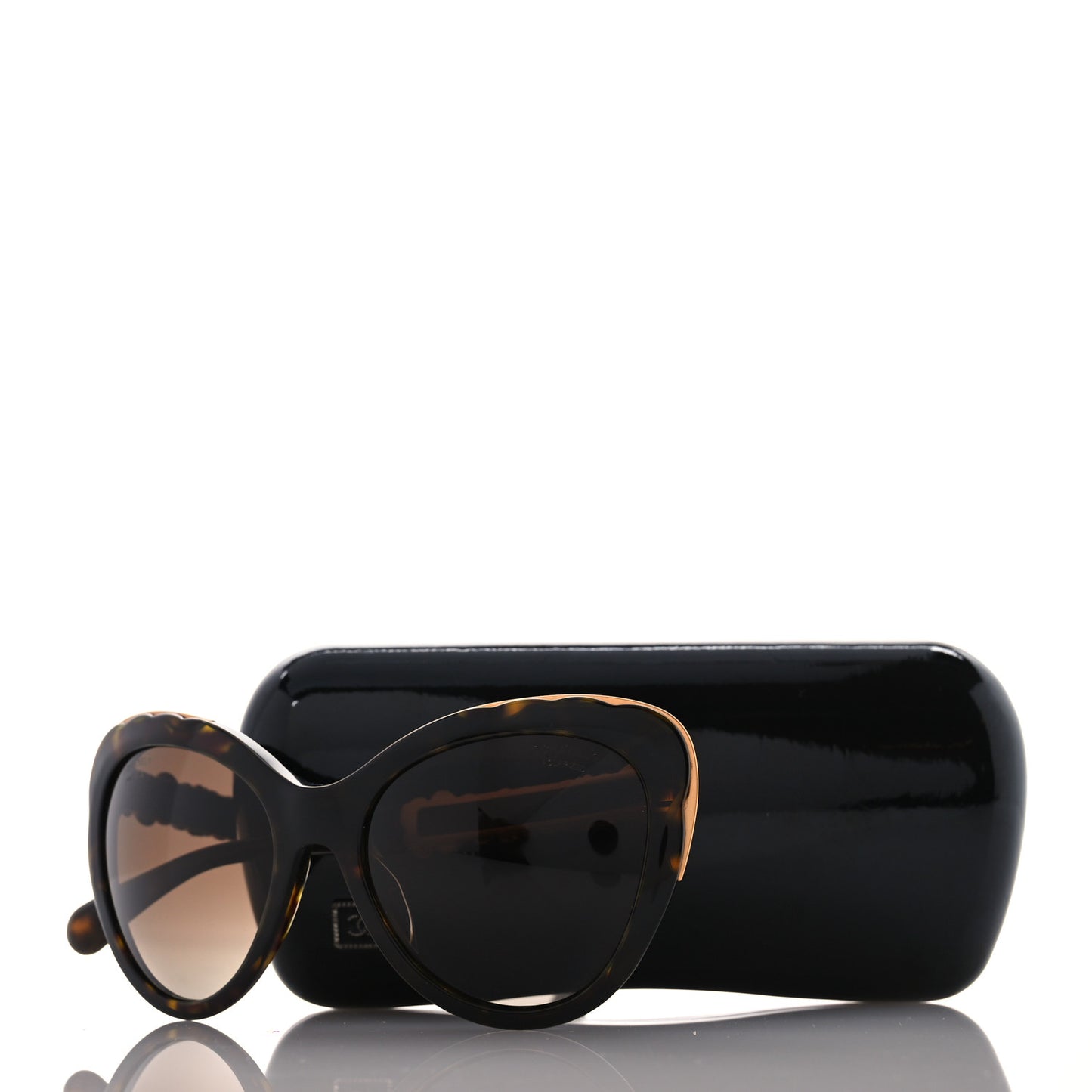 Acetate Polarized Bijou Cat Eye Sunglasses 5354-A Tortoise