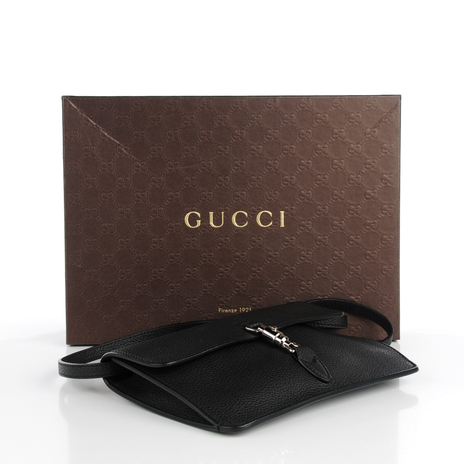 Gucci Grand Prix Calfskin Jackie Convertible Shoulder Bag Black 4 of 8