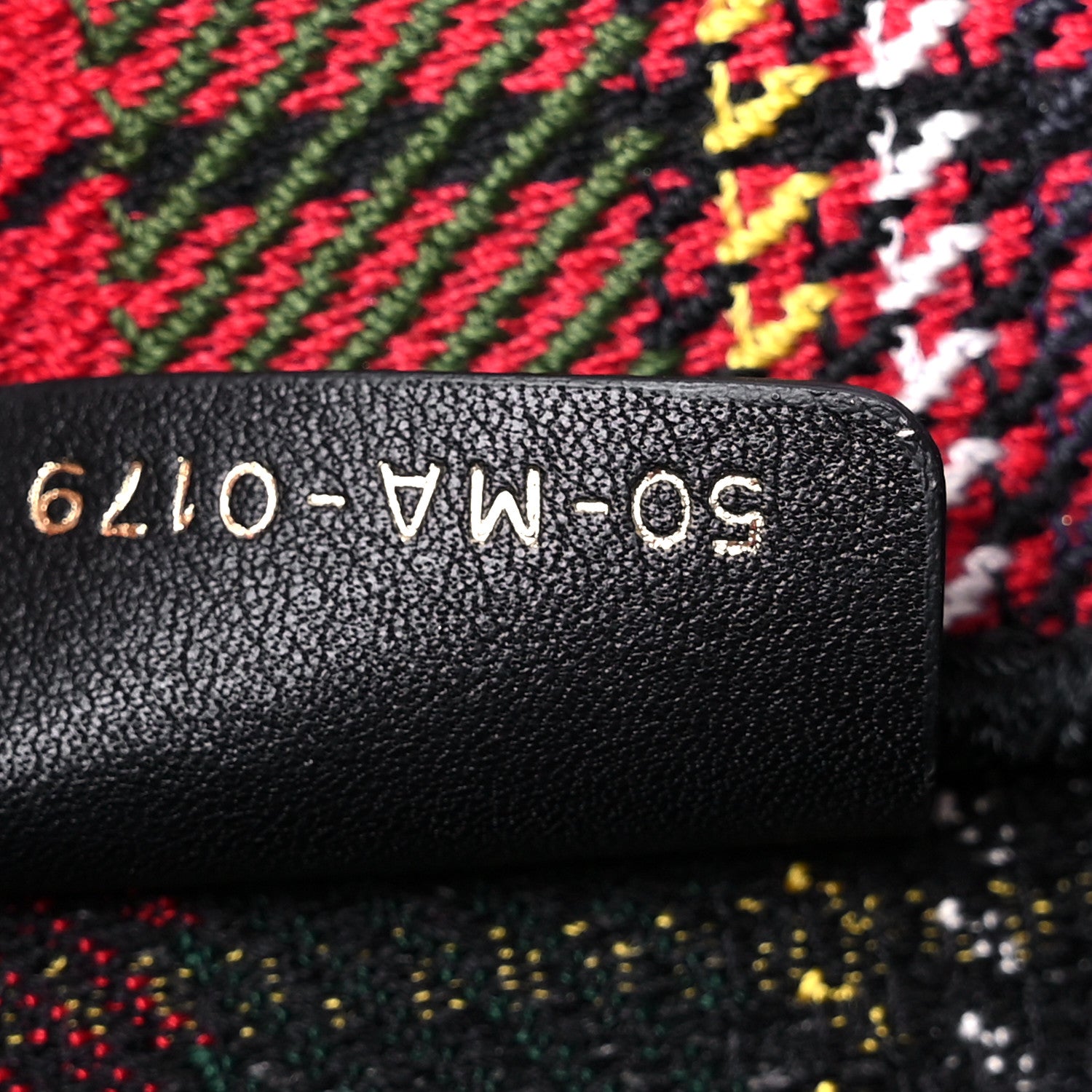 Christian Dior Canvas Embroidered Medium Tartan Check Book Tote Red Multicolor 7 of 12