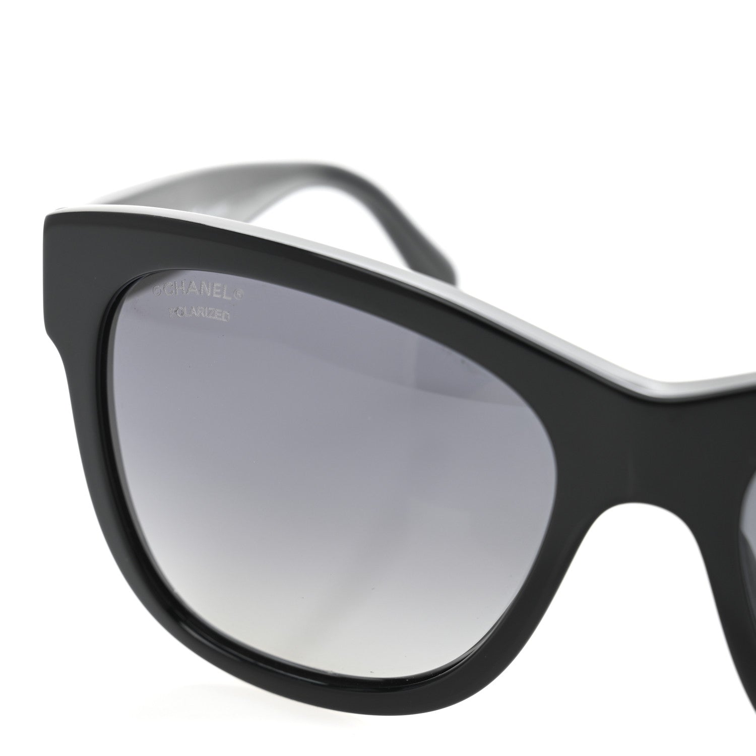 Chanel Acetate Polarized Square CC Sunglasses 5380 Black 7 of 7