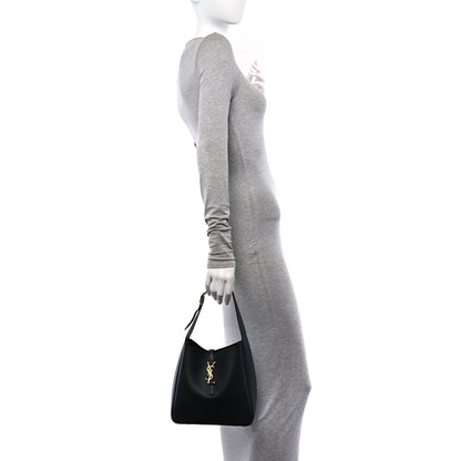 Saint Laurent Smooth Calfskin Small Le 5 A 7 Soft Hobo Black 2 of 15