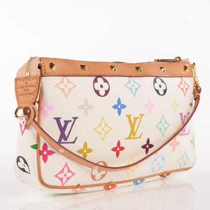 Louis Vuitton Monogram Multicolor Pochette Accessories White 3 of 8