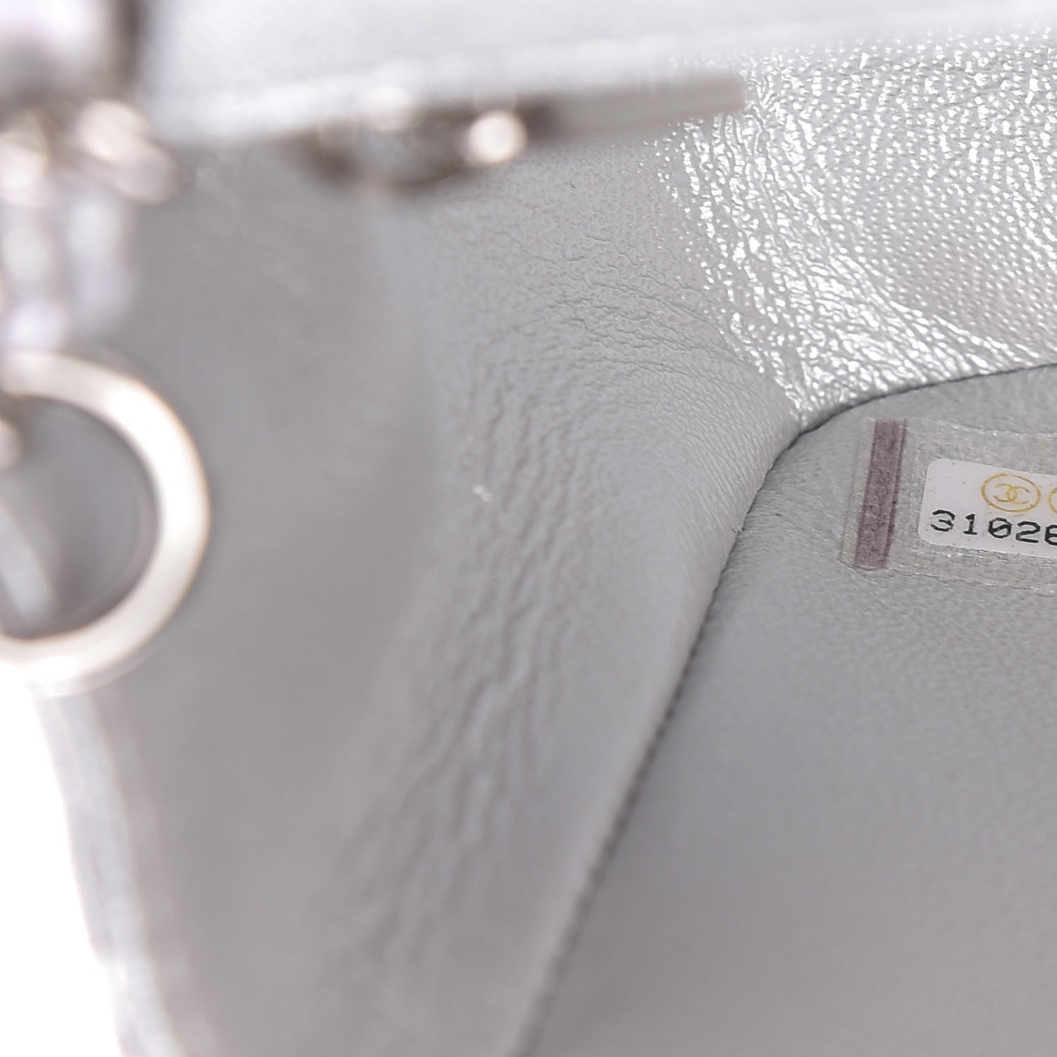 Chanel Metallic Lambskin Quilted Mini Rectangular Flap Silver 9 of 9