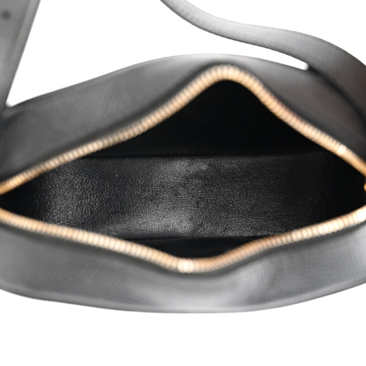 Signature Grained Calfskin Logo XS Ville Camera Bag Black White