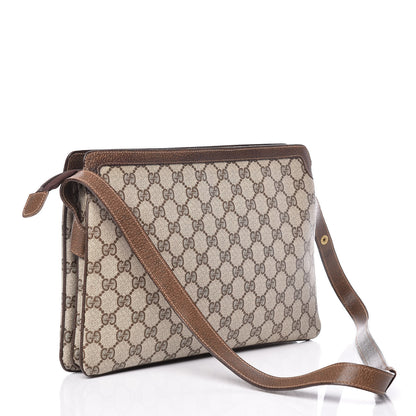 Gucci GG Plus Monogram Web Shoulder Bag Dark Brown 3 of 18