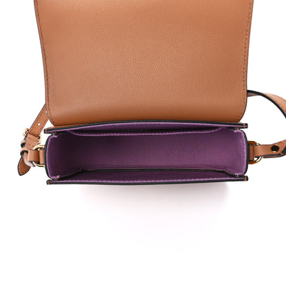 Versace Grained Calfskin La Medusa Flap Shoulder Bag Brown 5 of 12